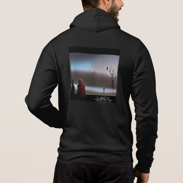 Moletom Cartas de Marque - Homens Hoodie Zipped (Verso)