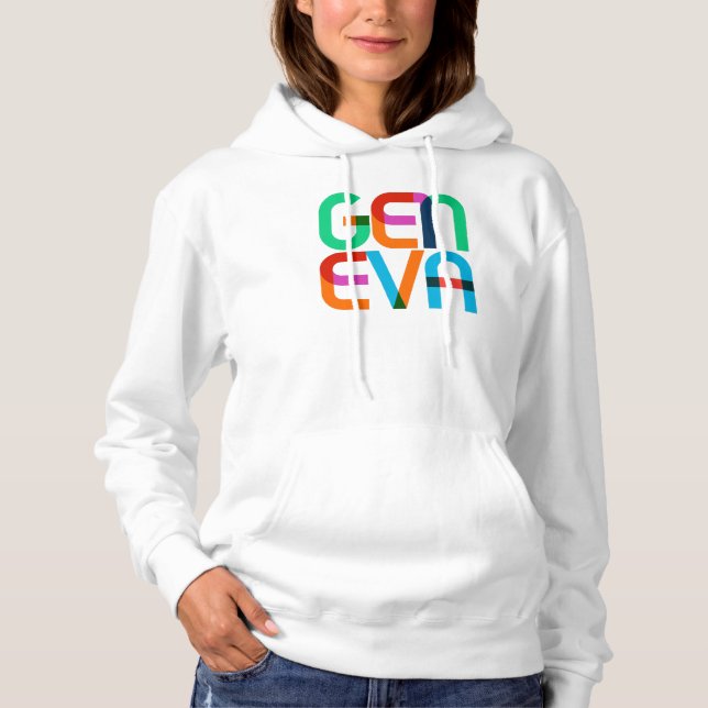 Moletom Cartas de Pop de Suiça de Genebra (Frente)