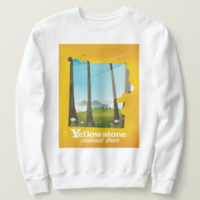 Moletom Cartaz de férias do Parque Nacional de Yellowstone (Frente do Design)