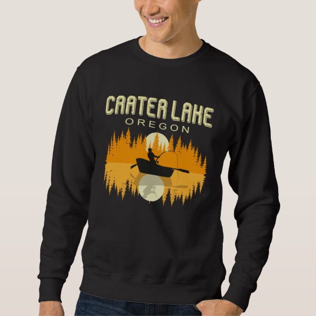 Moletom Carter Lake Oregon EUA Vida e Pesca 80s Retro (Frente)