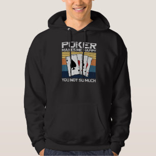 Moletom Cartões De Poker Vintage Retro Poker Me Faz Feliz