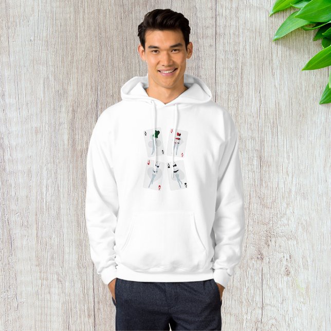 Moletom Cartões de Reprodução de rico Mens Hoodie (Criador carregado)