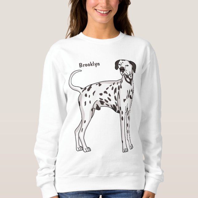 Moletom Cartografia de cão Dalmaciano (Frente)