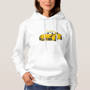 Moletom Cartografia de carro esportivo amarelo e bonito