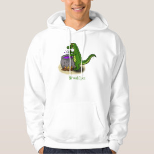 Moletom Cartografia engraçada do cozinhar de jacaré verde
