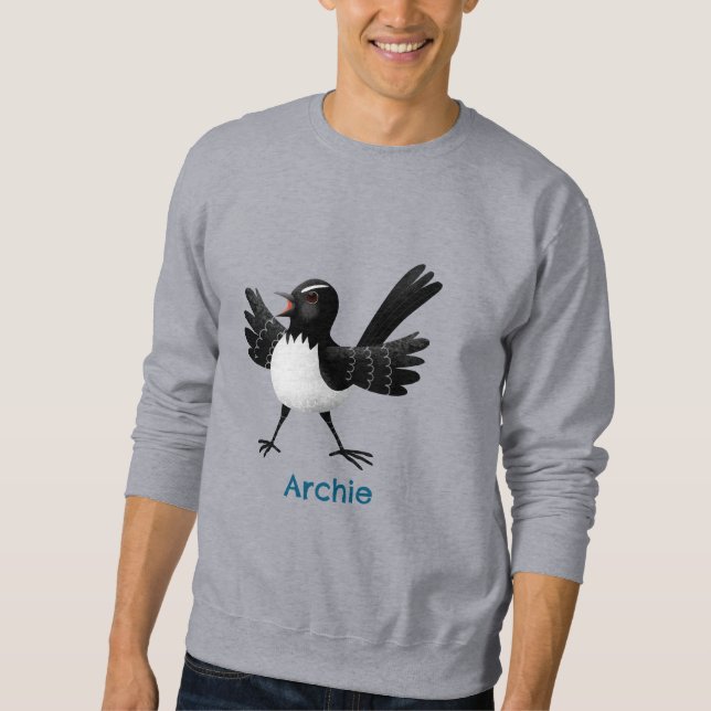 Moletom Cartoon australiano Willie Wagtail personalizado (Frente)