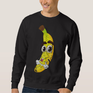Moletom Cartoon Banana Fruta Sobre Comida Saudável Vegetar