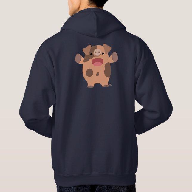 Moletom Cartoon Bonito Hoodie Porco (Verso)