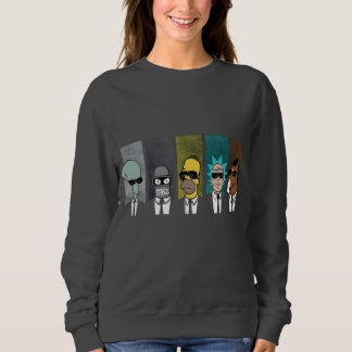 Moletom Cartoon Crossover Crewneck Sweatshirt - Engraçado 