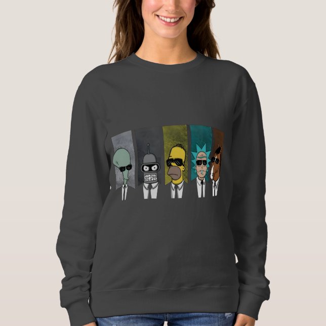 Moletom Cartoon Crossover Crewneck Sweatshirt - Engraçado  (Frente)