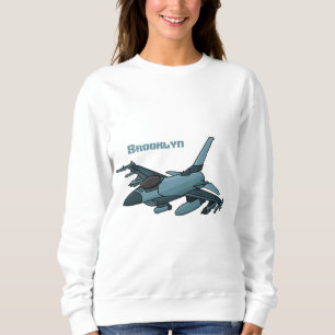 Moletom Cartoon de avião de combate militar