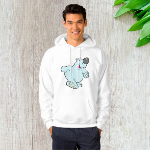 Moletom Cartoon Engraçado Urso Polar Um Caráter Azul