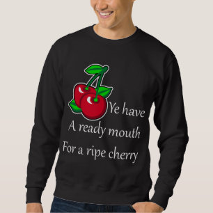Moletom Cartoon Green Red Cherries - Fruta de arte