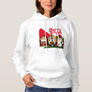Moletom Cartoon Santas Feliz e doce de Natal