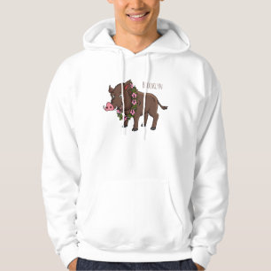 Moletom Cartoon selvagem e flores