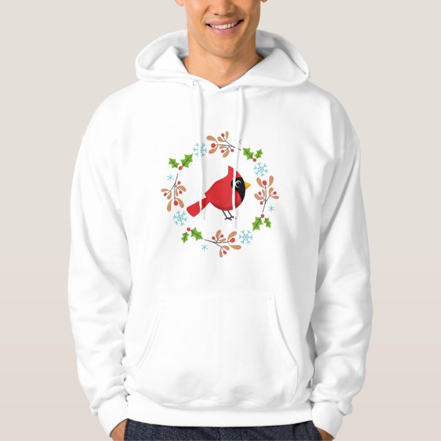 Moletom Cartoon Vermelho Bonito com Flores (Frente)