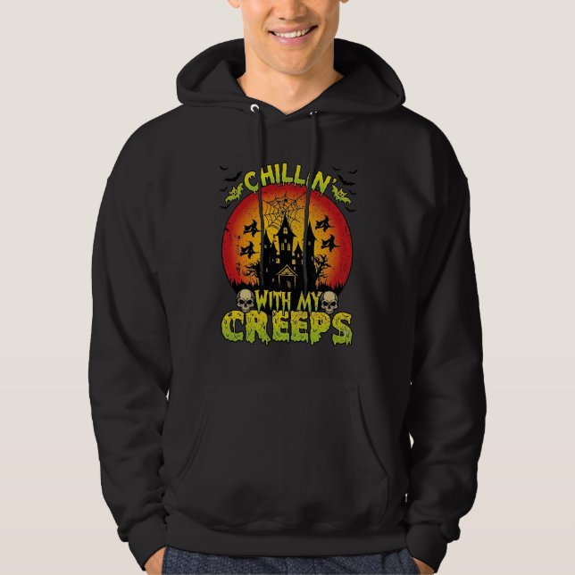 Moletom Casa Assombrada Chillin Creeps Bruxas de Halloween (Frente)
