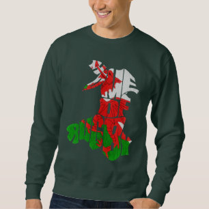 Moletom Casa de Wales da camisola do mapa do rugby