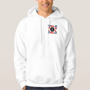 MOLETOM CASACO A CAPUZ BRANCO DESENHO OSLO DESPORTO