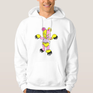 Moletom Casaco com Capuz de Urso de Patchwork Malvado