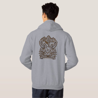 Moletom Casaco com Capuz Golden Willow Ranch - Cinza