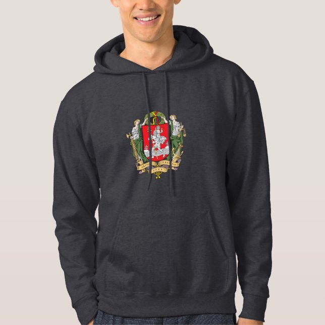 Moletom Casaco de armas de Vilnius, Lituânia Hoodie (Frente)