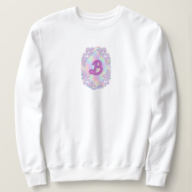 Moletom Casaco de Fleece Unicórnio Pastel Aconchegante (Frente do Design)