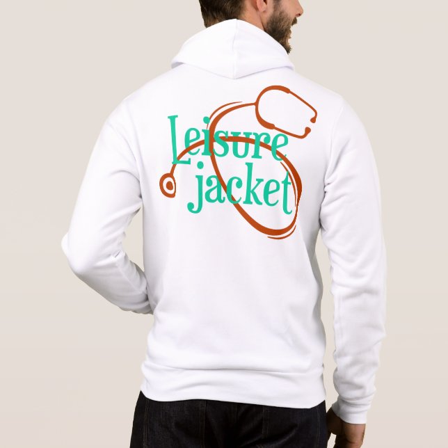 Moletom Casaco de Lazer - Estetoscópio Médico 1 (Verso)