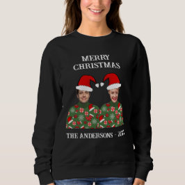 Moletom Casais Foto Feliz Natal Ugly Sweater