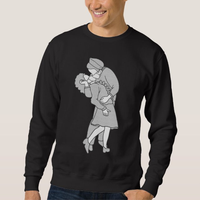 Moletom casal de beijo ww2 da máscara de córdia (Frente)