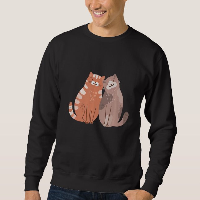 Moletom Casal de gatos giros (Frente)