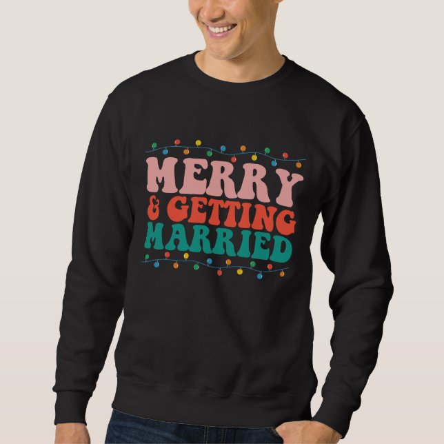 Moletom Casal Feliz e Casando Natal Groovy (Frente)