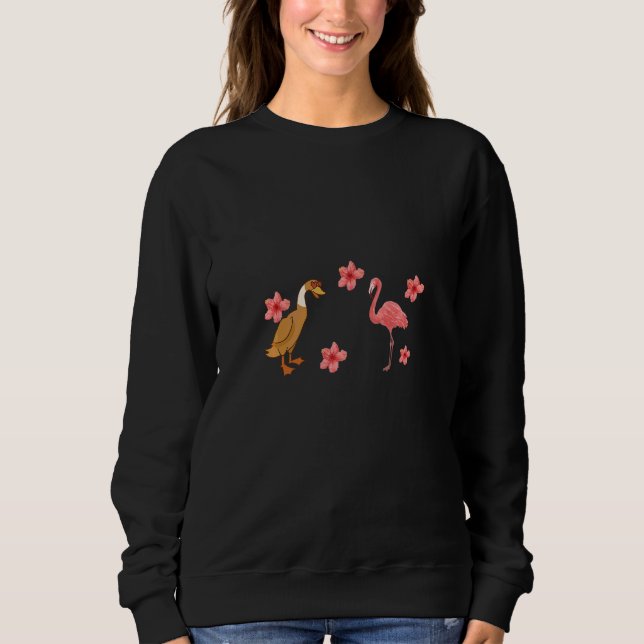 Moletom casal pato flamingo (Frente)