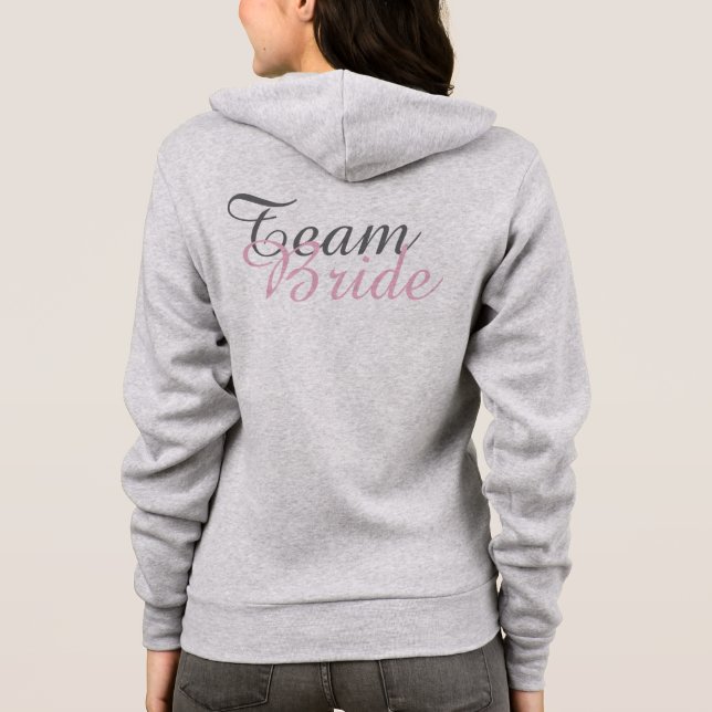 Moletom Casamento de Bridesmaid Hoodie com Champagne da EQ (Verso)