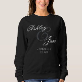 Moletom Casamento Elegante Minimalista Sr. e Sra.