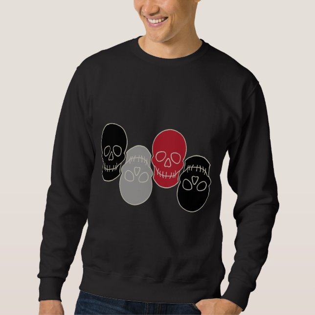 Moletom Cascas - Camisa-T branca-preto-morto e branca-ósse (Frente)