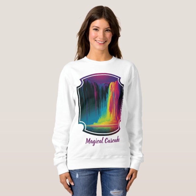 Moletom Cascata mágica, serenidade cativante (Frente Completa)