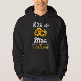 Moletom Casou-se com o Sr. e Sra. desde 1980 Casal 42
