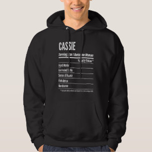 Moletom Cassie Nutritional Facts Servindo Calorias de Tama