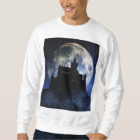 Castelo fantasma durante a noite