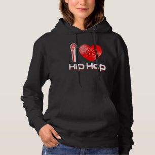 Moletom Casual I Love Hip Hop Music Rap Fan Break Dj