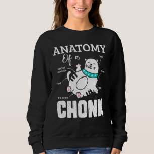 Moletom Cat Anatomy A Chonk Cute Chonk Cat Meme Veterinari