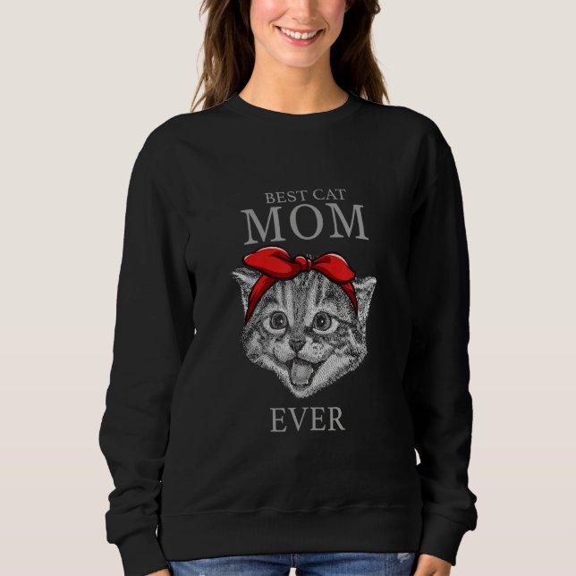 Moletom Cat Best Cat Mom Ever Meow with my Cat for Women 2 (Frente)