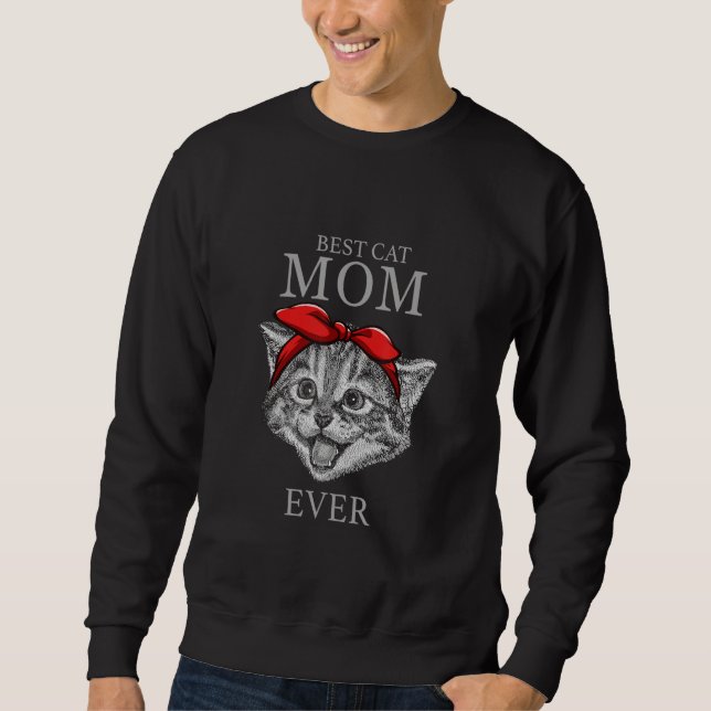 Moletom Cat Best Cat Mom Ever Meow with my Cat for Women 2 (Frente)