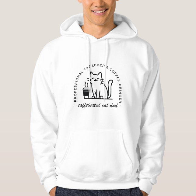 Moletom Cat dad and coffee lovers funny hipster (Frente)