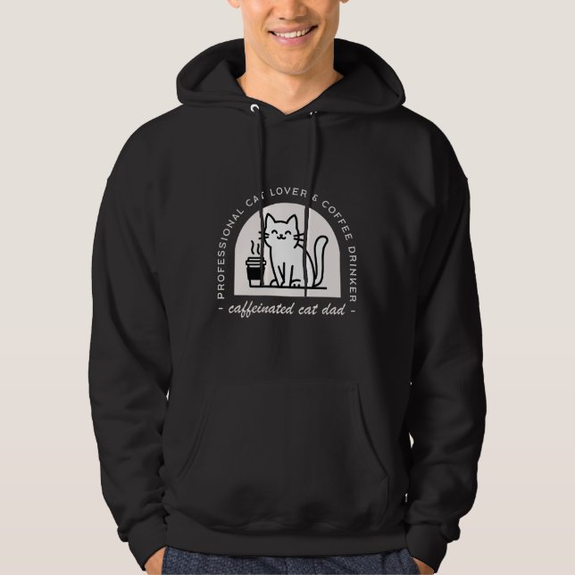 Moletom Cat dad funny coffee lover (Frente)