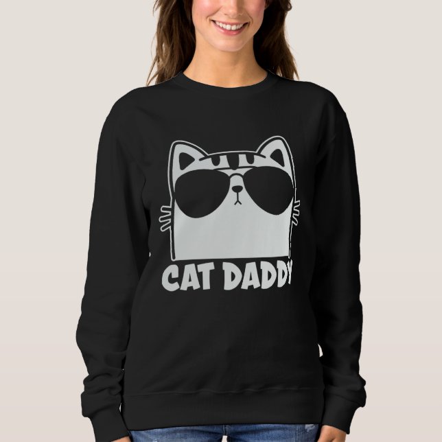 Moletom Cat Daddy   Cute Cat Owner Cat  Cat Mom Cat Dad  1 (Frente)