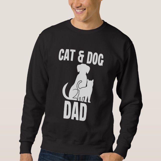 Moletom Cat Dog Dad Owner Cute Father Daddy Pet Animal Pap (Frente)