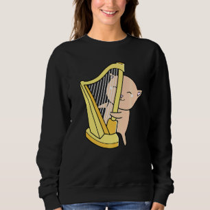Moletom Cat Feline Meow Harp Orchestra Concert Gig Rhythm