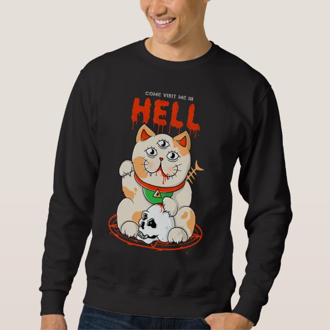 Moletom Cat from Hell   Edgy Aesthetic Streetwear (Frente)